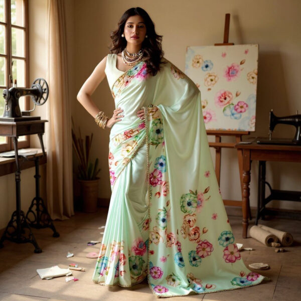 Elegant Ready-to-Wear Saree with Stitched Blouse