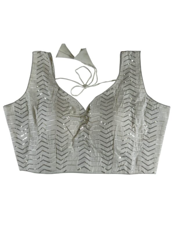 Stylish Silver Sequin Blouse