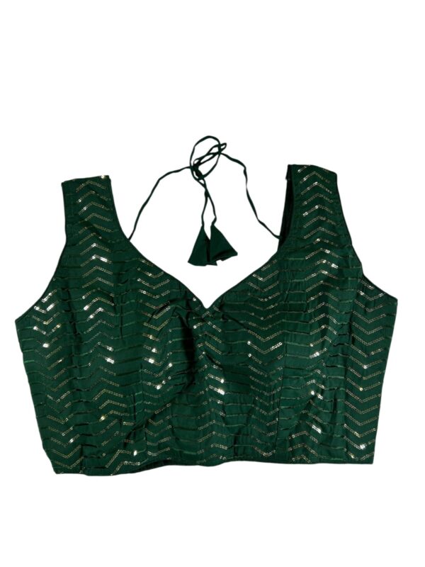 Stunning Emerald Green Sequin Blouse