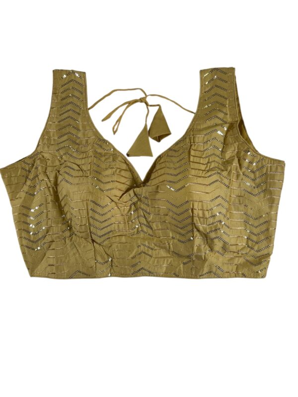 Luxurious Golden Sequin Blouse