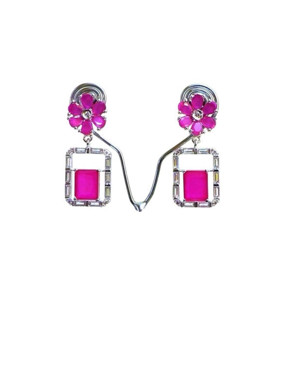 Earrings in Fuchsia Pink